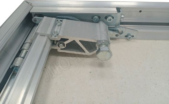 Люк под плитку Нажимной Мега Алюм 2.0, 2 створки 1100*1200 Люк под плитку Нажимной Мега Алюм 2.0, 2 створки 1100*1200