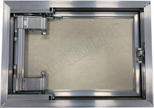 Люк под плитку Нажимной Мега Алюм 2.0, 2 створки 1100*1200 Люк под плитку Нажимной Мега Алюм 2.0, 2 створки 1100*1200