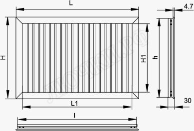 Решетка пластиковая НУН 450 х 450 бел. Решетка пластиковая НУН 450 х 450 бел.