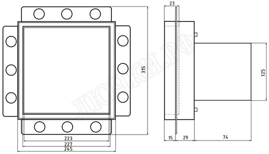 Вытяжной вентилятор Awenta System+, Turbo, 125, KWT125H, черная 250*250 Вытяжной вентилятор Awenta System+, Turbo, 125, KWT125H, черная 250*250
