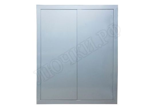 Люк сантехнический Элит усиленный 1 мм нажимной 2 створки 2000*2300, RAL 9003 муар Люк сантехнический Элит усиленный 1 мм нажимной 2 створки 2000*2300, RAL 9003 муар