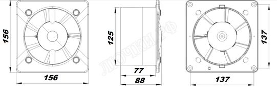 Вытяжной вентилятор Awenta System+, Turbo, 125, KWT125H, PTGG125M, Серый матовый стекло Вытяжной вентилятор Awenta System+, Turbo, 125, KWT125H, PTGG125M, Серый матовый стекло