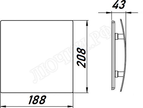 Вытяжной вентилятор Awenta System+, Turbo, 125, KWT125H, PEH125, Хром, пластик Вытяжной вентилятор Awenta System+, Turbo, 125, KWT125H, PEH125, Хром, пластик