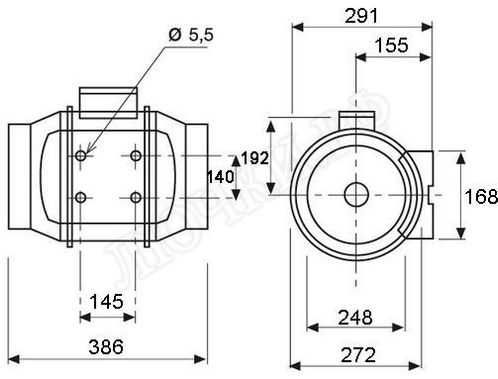 Вытяжной вентилятор канальный TD1000/250 Вытяжной вентилятор канальный TD1000/250